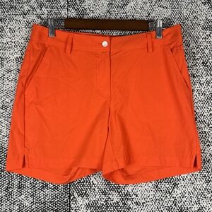 Cutter & Buck CB Drytech Shorts Women 8 (Waist 31) Orange Lightweight Activewear